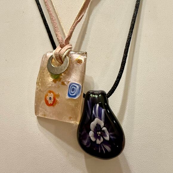 Bundle of Pink Pretty Floral Glass Necklaces - Picture 4 of 8